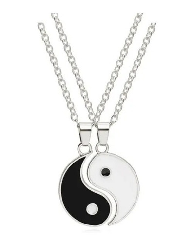 Collar Cadenita Yin Y Yang Doble Ideal Regalo Compartir