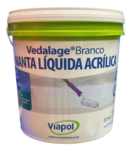 Manta Liquida Acrilica Branco Vedalage 3.6 L Viapol