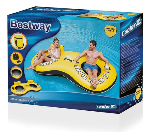 Isla Flotante Duo Rapid Rider Grande 251x132cm Gomon Bestway