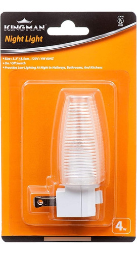 Kingman Night Light Wall Plug In With On/off Switch Warm ...