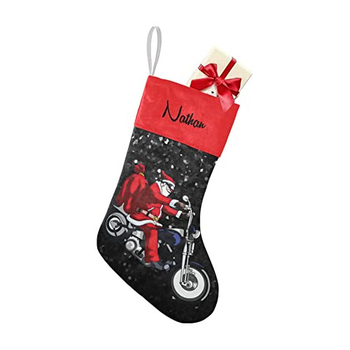 Medias Navideñas Personalizables Con Nombre Para Motocicleta