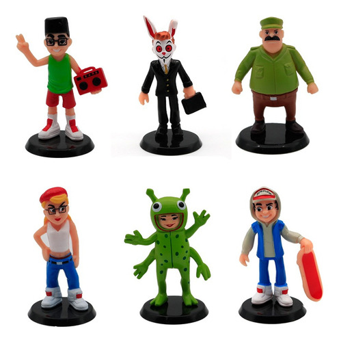 2024 6pcs Subway Surfers Figura Modelo Juguete Regalo Para