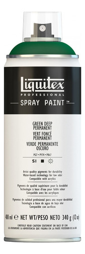 Tinta Spray Base Água Liquitex 400ml Green Deep Permanent