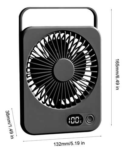 Ventilador De Escritorio Recargable P De Batería Larga Y Del
