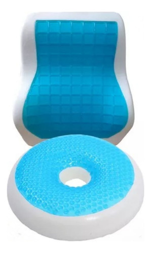 Cojínes Espaldar Lumbar Viscoelastica Ortopédica Gel + Donut