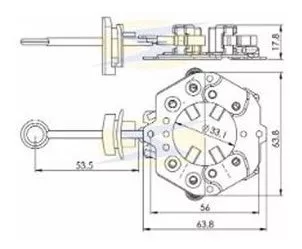 UNIFAP 1125/4 PORTA ESCOVAS PARA MOTOR DE PARTIDA 12V BOSCH