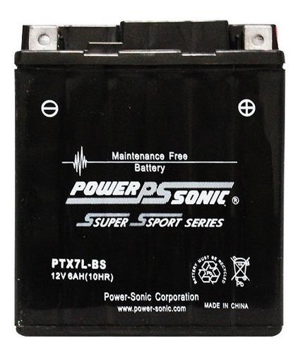 Bateria Moto Power Ptx7l-bs 12 Voltios 6 Amp Battery Master