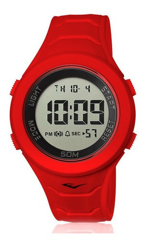 Relógio Digital Masculino Everlast Vermelho Prova D'água 50m