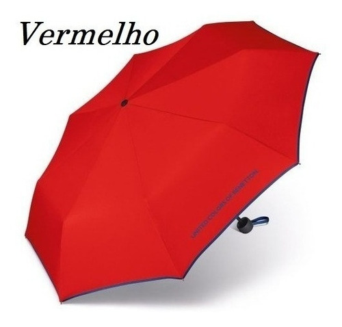 Guarda Chuva Benetton United Colors Super Mini Manual Cor Red/Vermelho