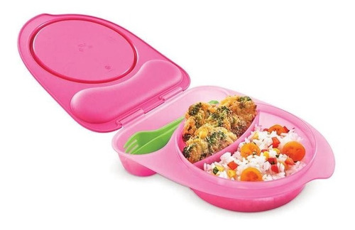 Plato Para La Lonchera Con Cubiertos Lunch System Tupperware