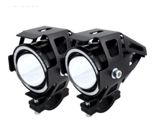 Par De Faros Universal Led Para Moto U7 Negro