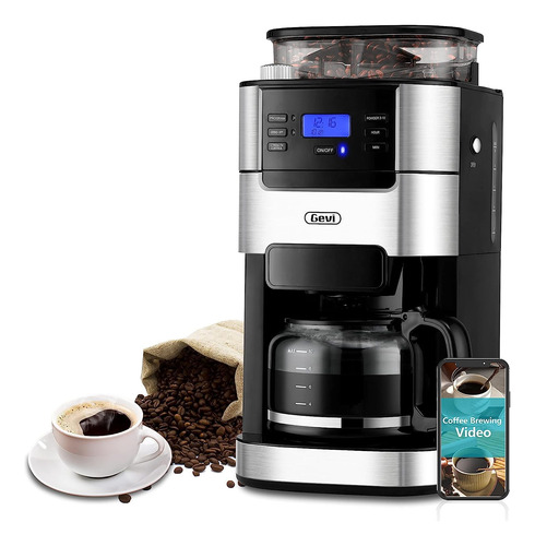Cafetera Programable De 10 Tazas Molinillo De Rebabas I...