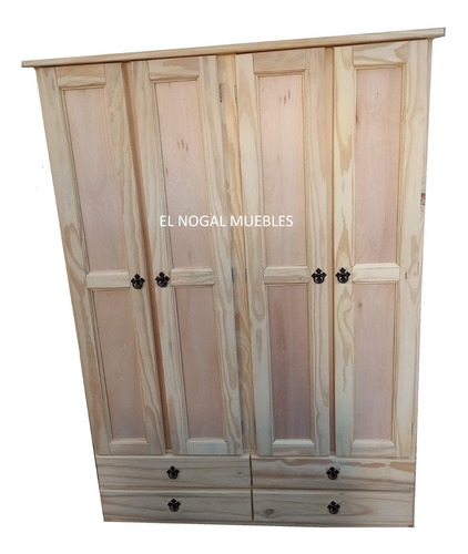 Ropero De Madera 4 Puertas Placard , Vestidor , Armario Perc