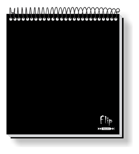Caderno Para Canhoto 80f Pautadas Flip Colors (204mmx234mm