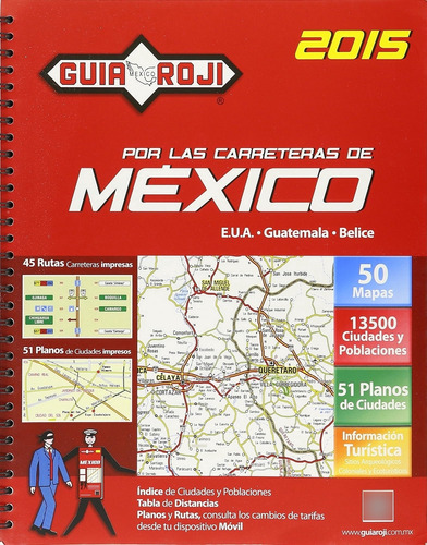 Libro: Guia Roji Por Las Carreteras Mexico 2015 (spanish Edi