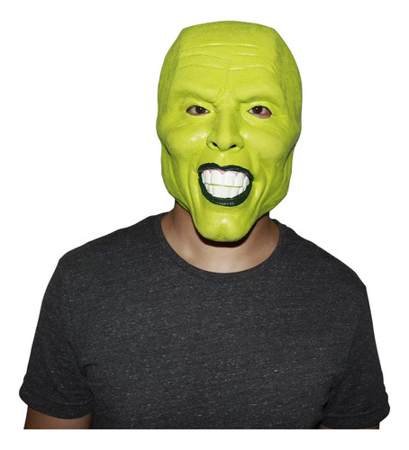 Fantástica Máscara De Látex Verde De Jim Loki De La Película