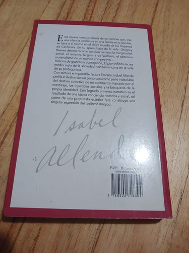 Isabel Allende- El Plan Infinito- Sudamericana (Usado)
