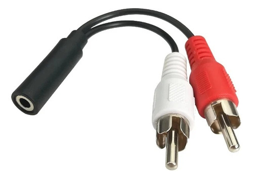 Adaptador Auxiliar 3.5mm Jack Hembra A 2 Rca Plug Macho