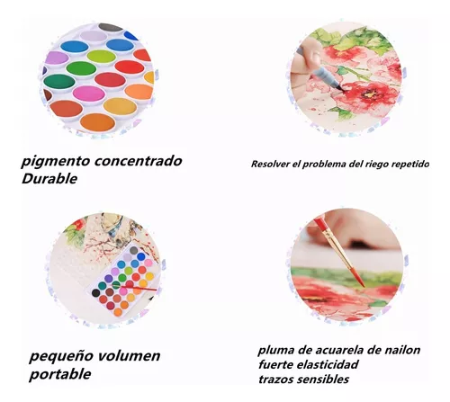 UOUOU acuarelas profesionales, 48 pinturas de acuarela de colores