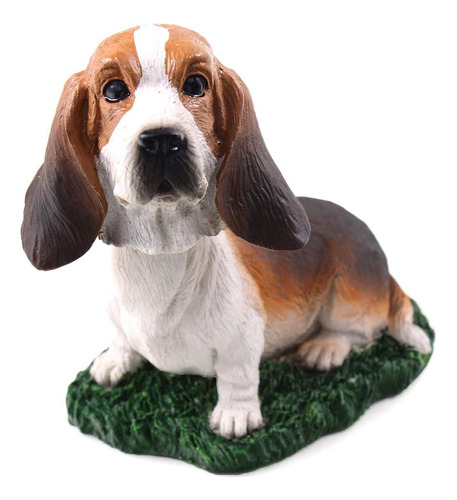 Basset Hound Dog Figura De Bobblehead Para Carro De Coche De