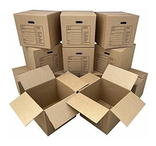 12 Cajas De Mudanza Medianas Premium Caja De Cartón De 18x18