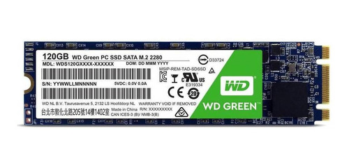 Disco sólido interno Western Digital WD Green WDS120G1G0B 120GB verde