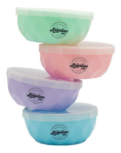 Imagen 4 de 9 de Pack 8 Bowl Chico Postres Cereales Gelatina Tapa Hermética