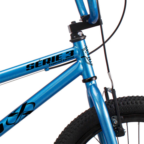 Bicicleta Bmx Pro-x Aro 20 Freios V-brakes Pneu Balão Cor Serie 3 Azul Metal Tamanho Do Quadro Único