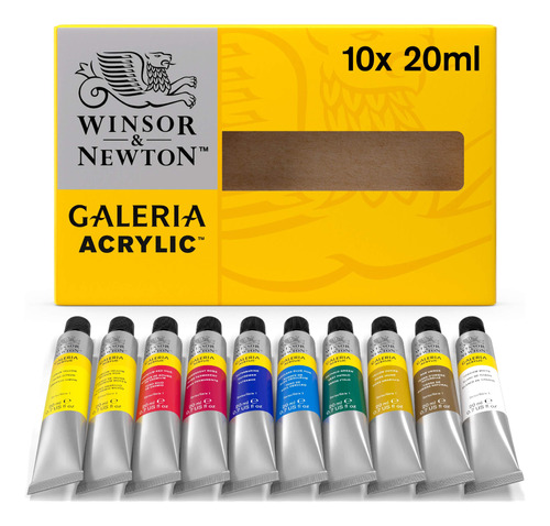 Winsor & Newton Galeria - Pintura Acrilica, 10 X 0.7 fl Oz (