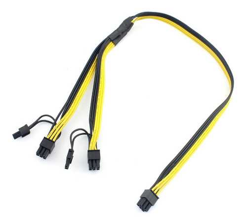 Cable Adaptador Splitter 8 Pin 6+2 Pcie Rig Reforzado - 40cm