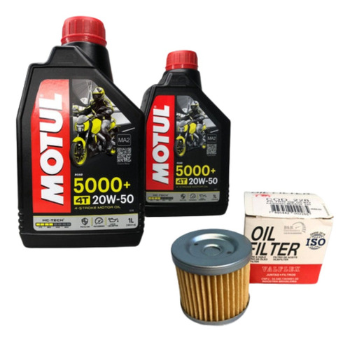 Kit Troca Óleo Miragen250  Motul 5000 20w50 + Filtro De Oleo