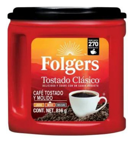 Café Tostado Y Molido Clásico Folgers 816g