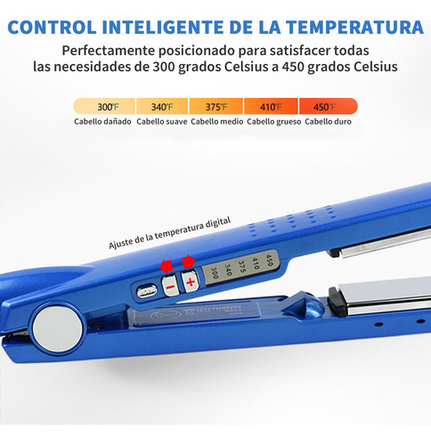 ' Kit De Plancha Alaciadora 450° +tenaza Rizadora Cabello