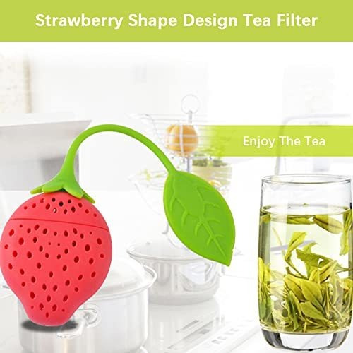 Infusor De Té En Forma De Fresa, Silicona Innovadora (8pc)