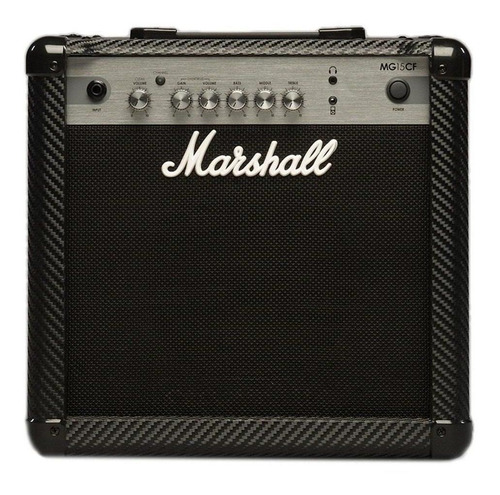 Amplificador Marshall MG Carbon Fibre MG15CF Transistor para guitarra de 15W color negro