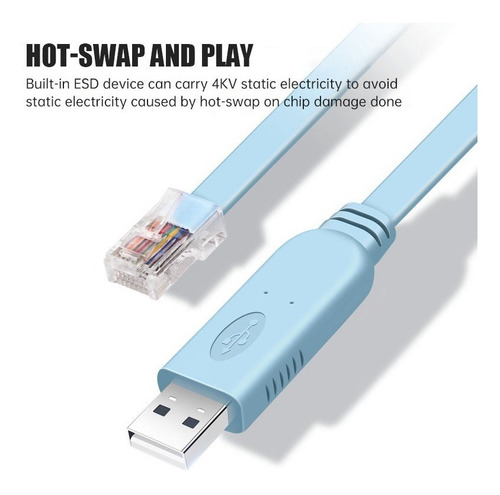 Cable Rj45 Macho A Usb Hembra Consola Cisco Ethernet Cat E5