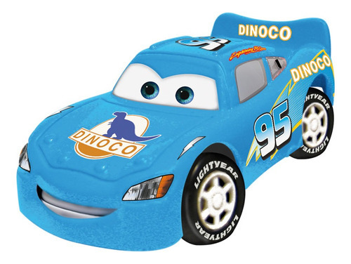 Imagen 4 de 5 de Cars Pista Racing Set Con Lanzador + 2 Autos Rayo Mc Queen Color Azul, Amarillo Y Rojo