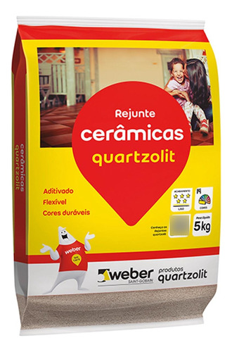 Rejunte Quartzolit Cz Platina 5k - Kit C/6 Saco