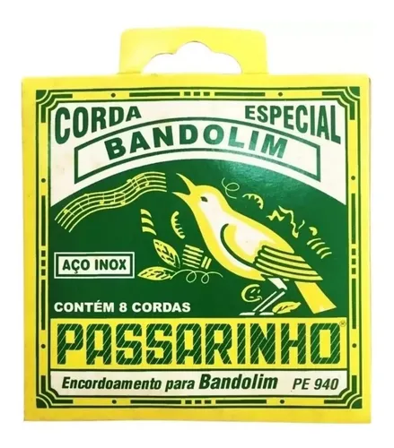 Jogo Cordas Encordoamento Bandolim Bolinha Passarinho Pe940