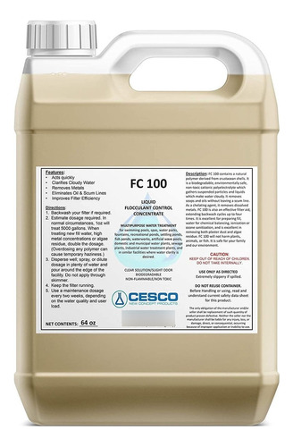 Cesco Solutions Fc-100 - Clarificador De Floculante Concentr