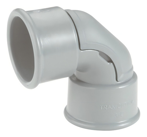 Conector Curvo Plastibox Cinza 1/2 57256/001