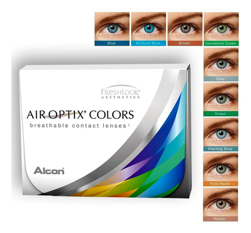 Lente De Contato Air Optix Colors Alcon Sem Grau Com Borda