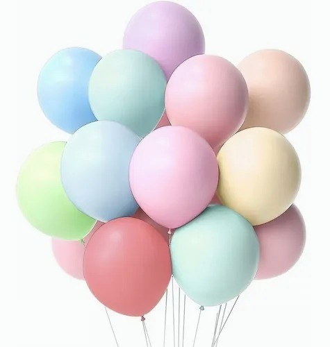 100 Globos Latex Colores Pastel Macarron