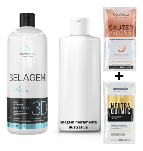 comprar Borabella Selagem 3d 1lt + Shampoo Detox Antiressíduos 1lt