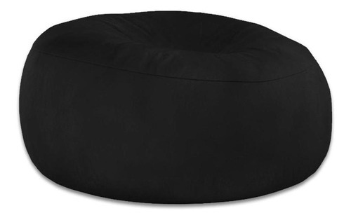 Puff Gigante Grande Redondo Sem Enchimento Suede 1m Preto
