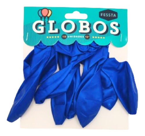 Globo X10 Und Azul Perlado 