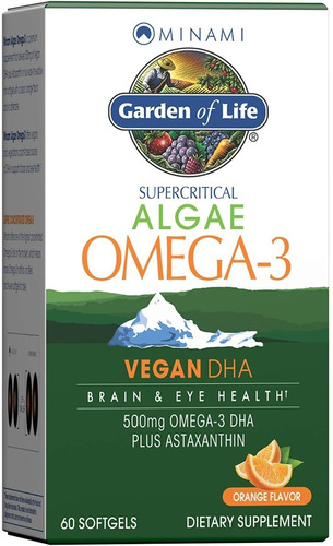 Omega 3 Vegano Dha + Algas 60caps - Unidad a $4798