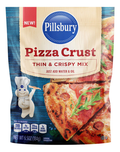 Pillsbury Mezcla Fina Y Crujiente De Corteza De Pizza, 6.5 O