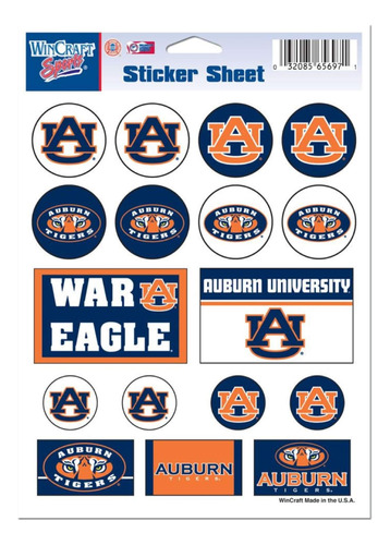 Ncaa Auburn University Tigers Vinyl Sticker Logo Set, 5...