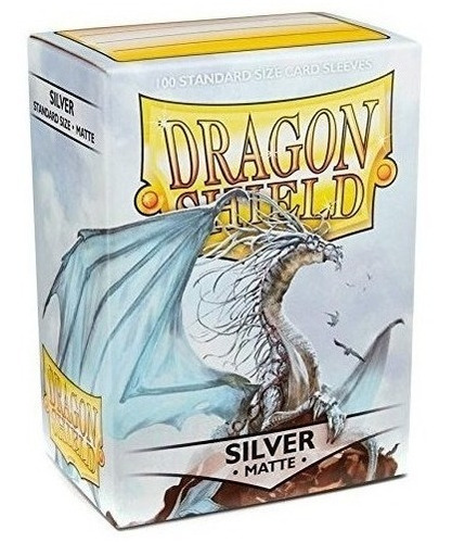Dragon Shield Matte Silver 100 Mangas Protectoras De Cubiert